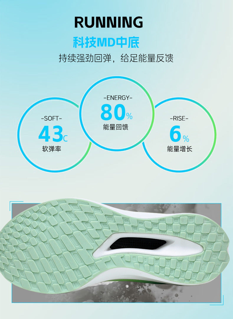 Summer New Jacquard Mesh Wear-resistant Breathable Sports Shoes Casual Comfortable Men's High Elastic Cushioning Youth Running Shoes