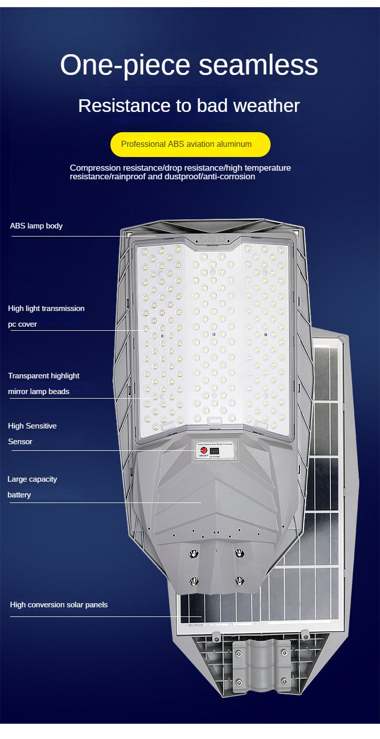 Abs Lamp Body High Brightness Waterproof Outdoor Street Light Led Solar Street Light