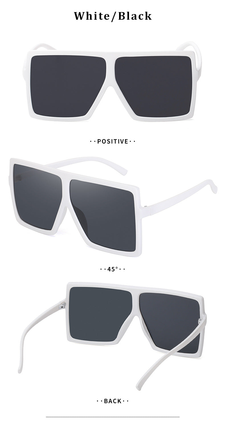 Large Frame UV Protection Sunglasses17059European and American Fashion Internet Celebrity Sunglasses for Women Trendy sunglasses