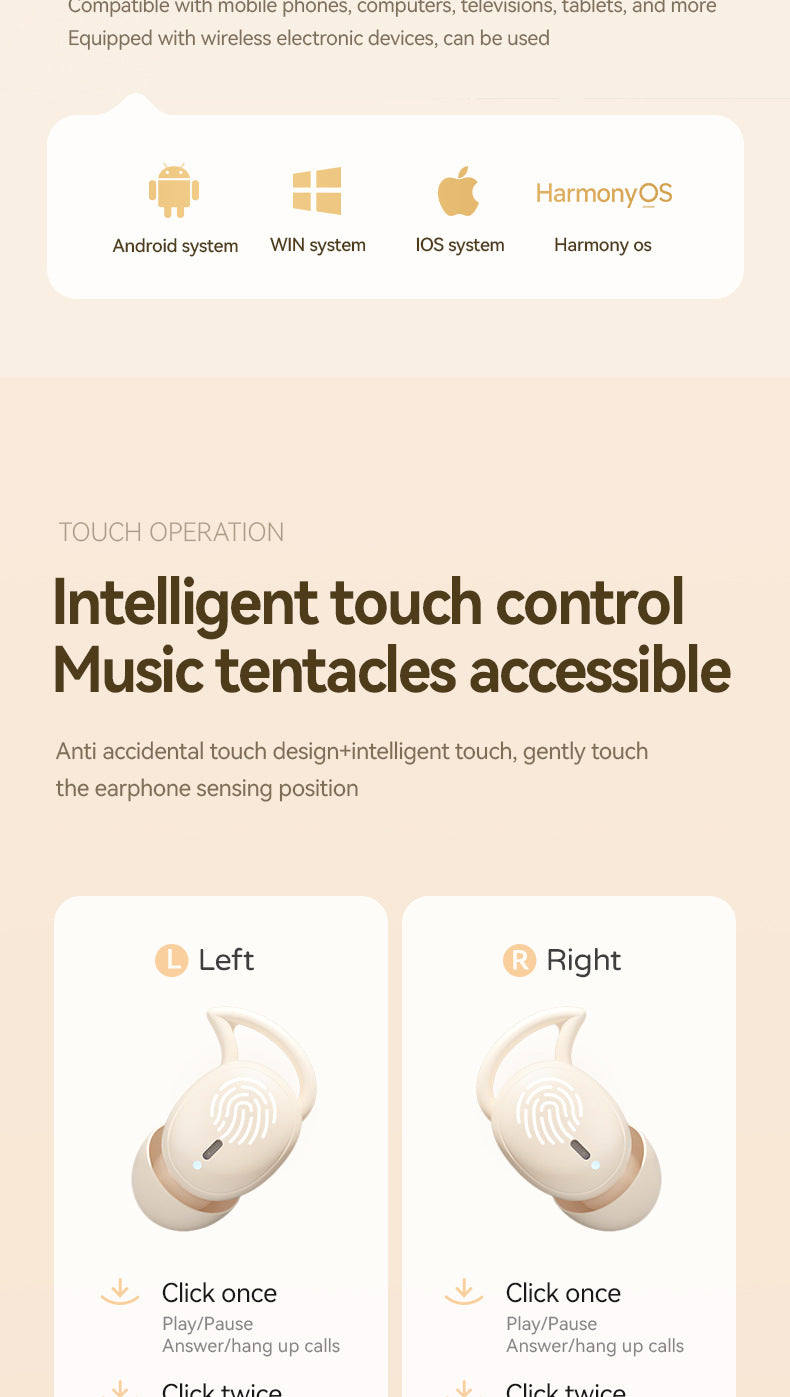 Popular M73Bluetooth headset in-ear mini digital display long battery life noise-canceling wireless Bluetooth headset for sleep