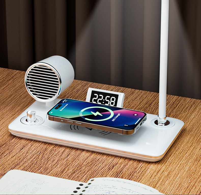 Multifunctional Wireless Charging Desk Lamp Foldable Reading Light Bluetooth Speaker Atmosphere Night Light  Customization Factory