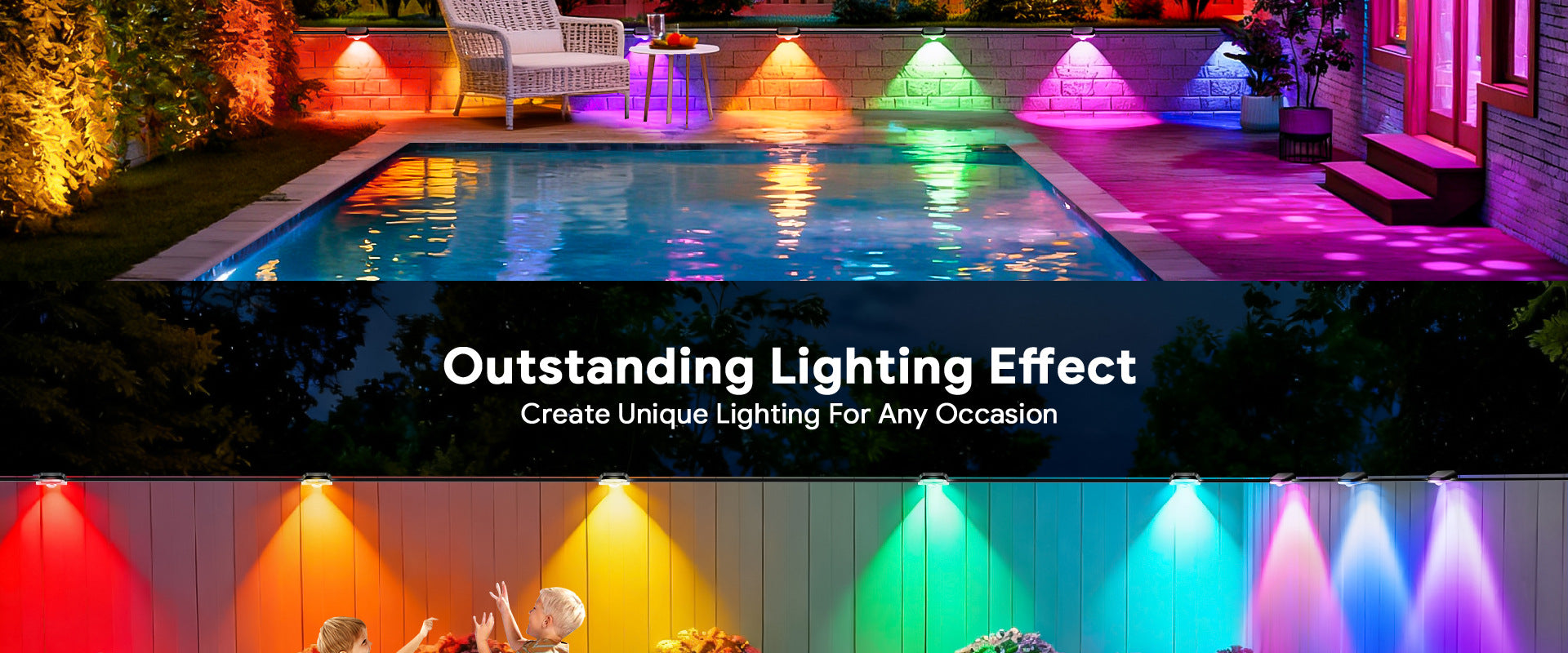 RGBCW Iridescent Fence Light Bluetooth Version Fence Light Wall Washer Fence Light Garden Light Waterproof Decorative Light