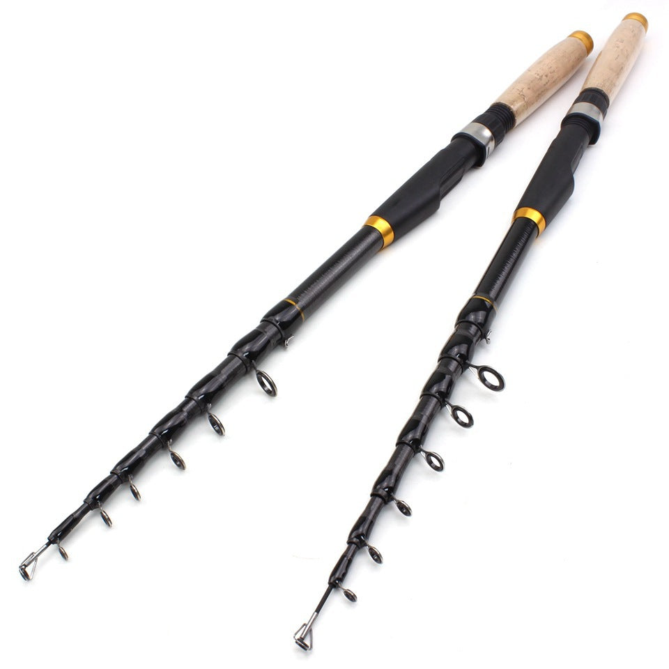 An Ultra-Short Retractable Lure Rod Short Sea Rod Wooden Handle Fishing Rod European and American Sales Over 10,000 Fishing Gear