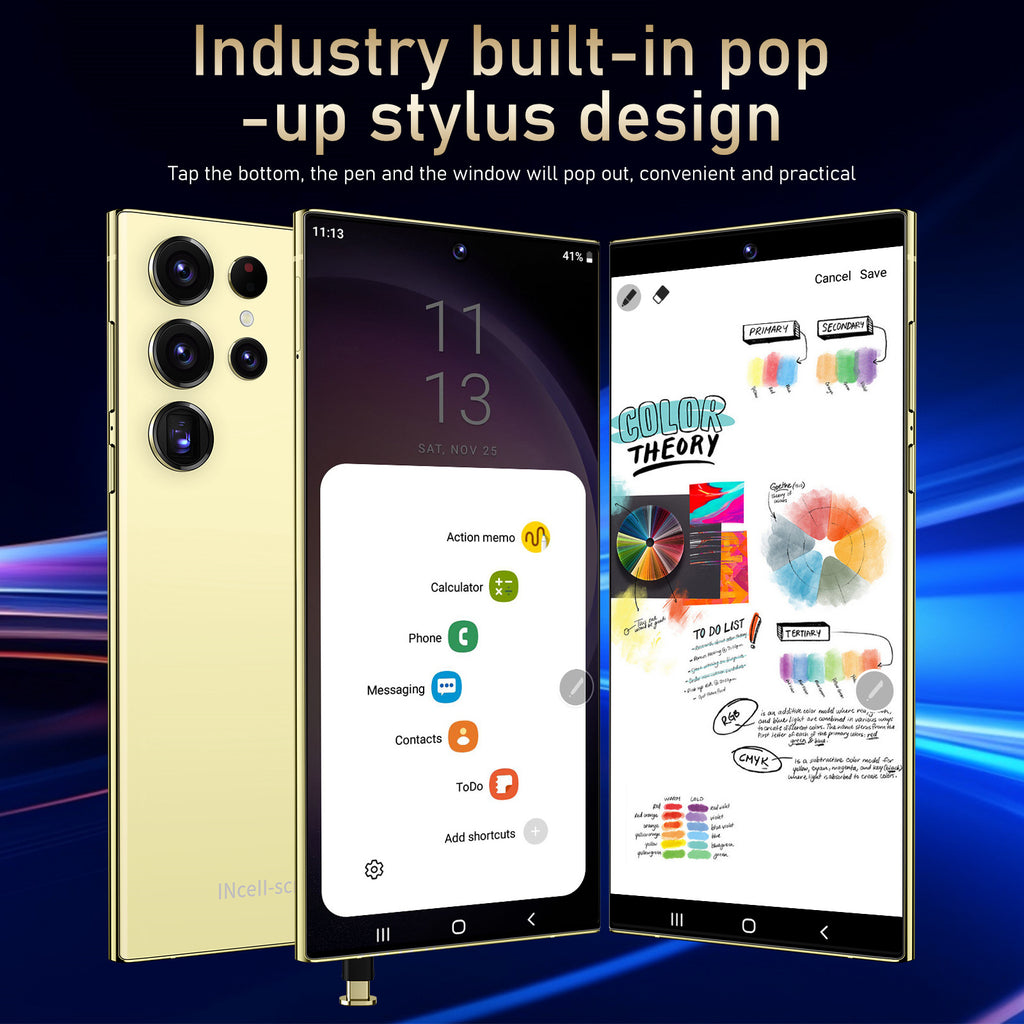 Mobile Phone S24 Ultra Built-in pen130010,000 Pixels16+1T Really perforated7 .3Inch(Popular)