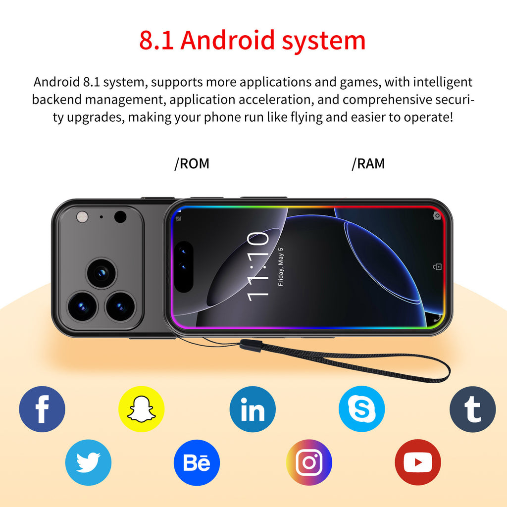 Export Mini 17promax New Mini Phone Android Smart Google Store4.0Inch3G