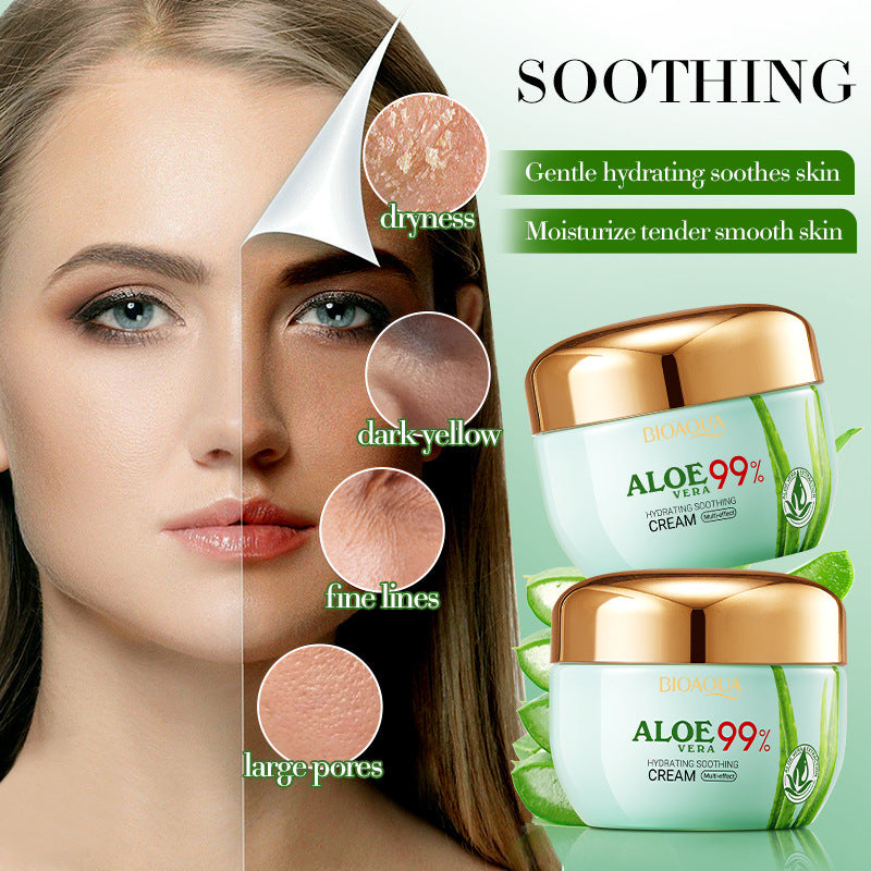 Aloe Vera Face Cream50g BIOAOUA Hydrating, soothing, and nourishing skin moisturizing cream for  foreign trade wholesale