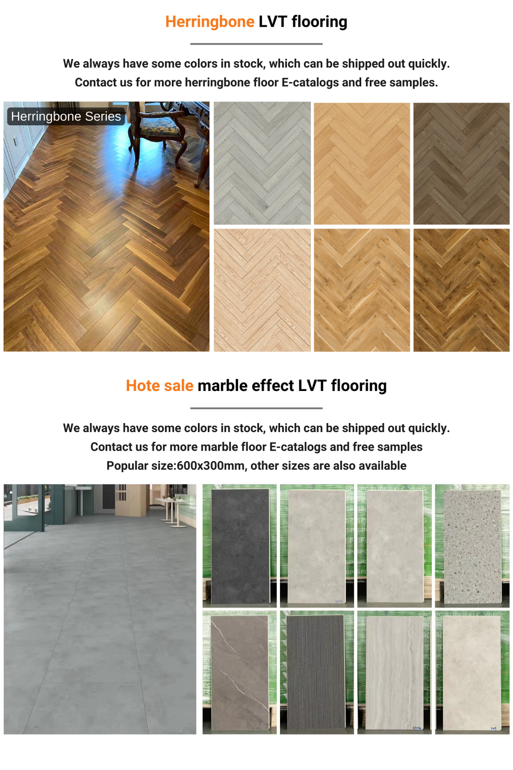 Commercial Grade with Glued on 5mm Waterproof Tile Gluedown Luxury Vinyl Plank Flooring Glue Down Lvp Lvt Flooring