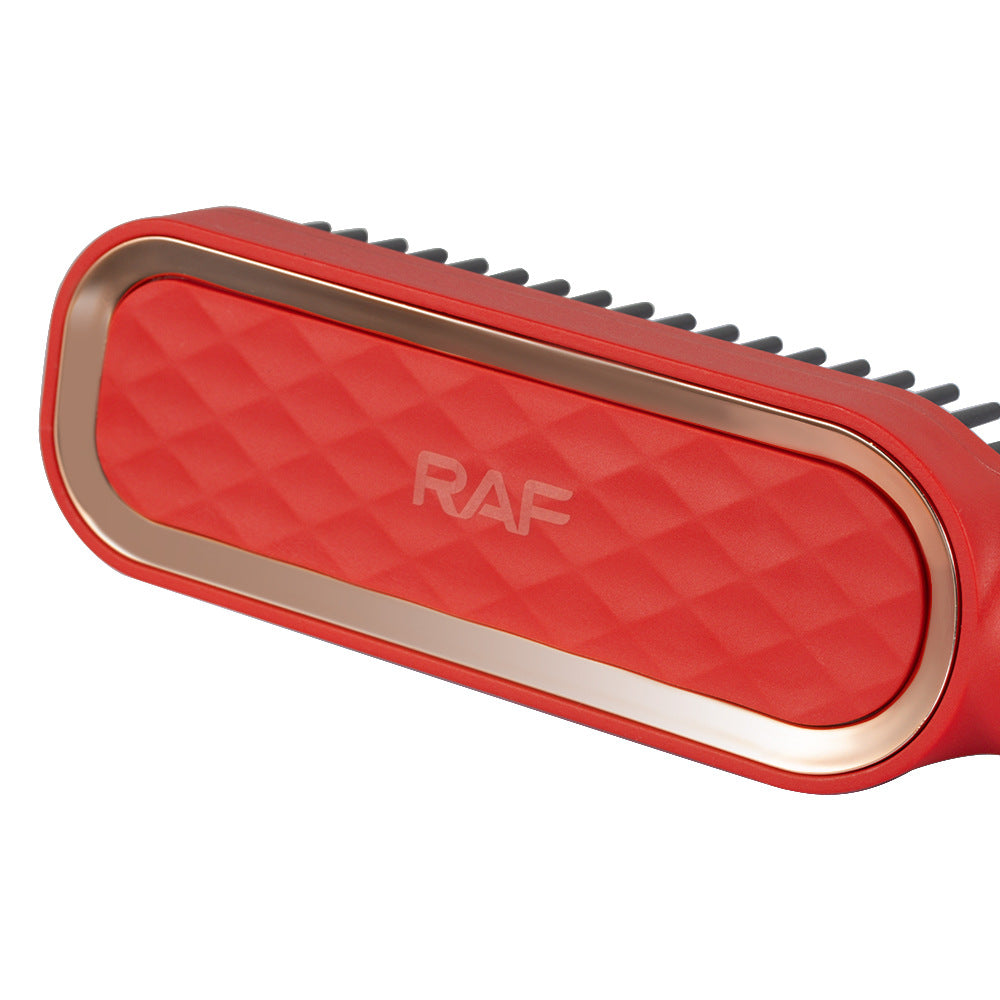 RAF EU Standard Hair Straightening Brush Non-Damaging Hair Straightening and Curling Dual-Use Electric Curling Iron Hair Straightener for Home Use