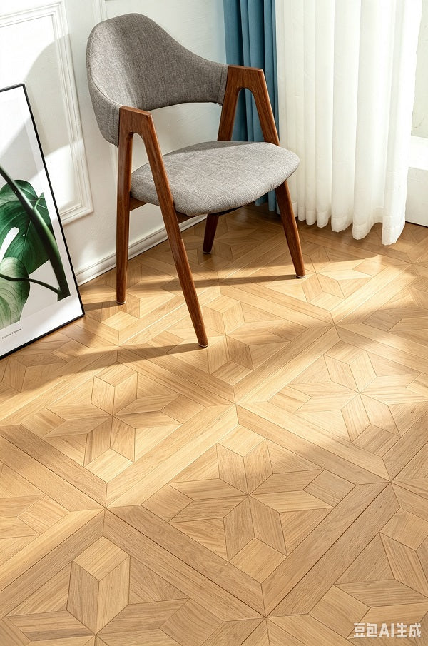 9110 Art Parquet Full Birch Multi-layer Core Solid Wood  Veneer  Skid-resistant Flush Joint Engineered Flooring