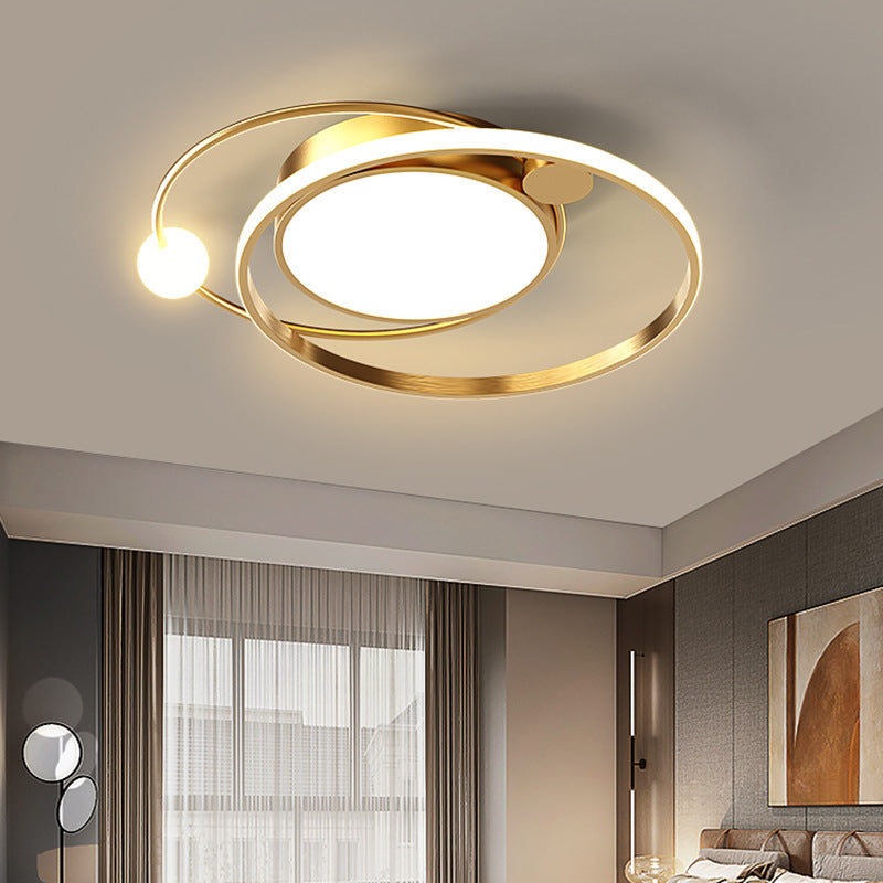 Nordic Bedroom Light Modern Minimalist led Ceiling Lamp Cozy Romantic Creative Living Room Study Room Light Fixture Round Shape