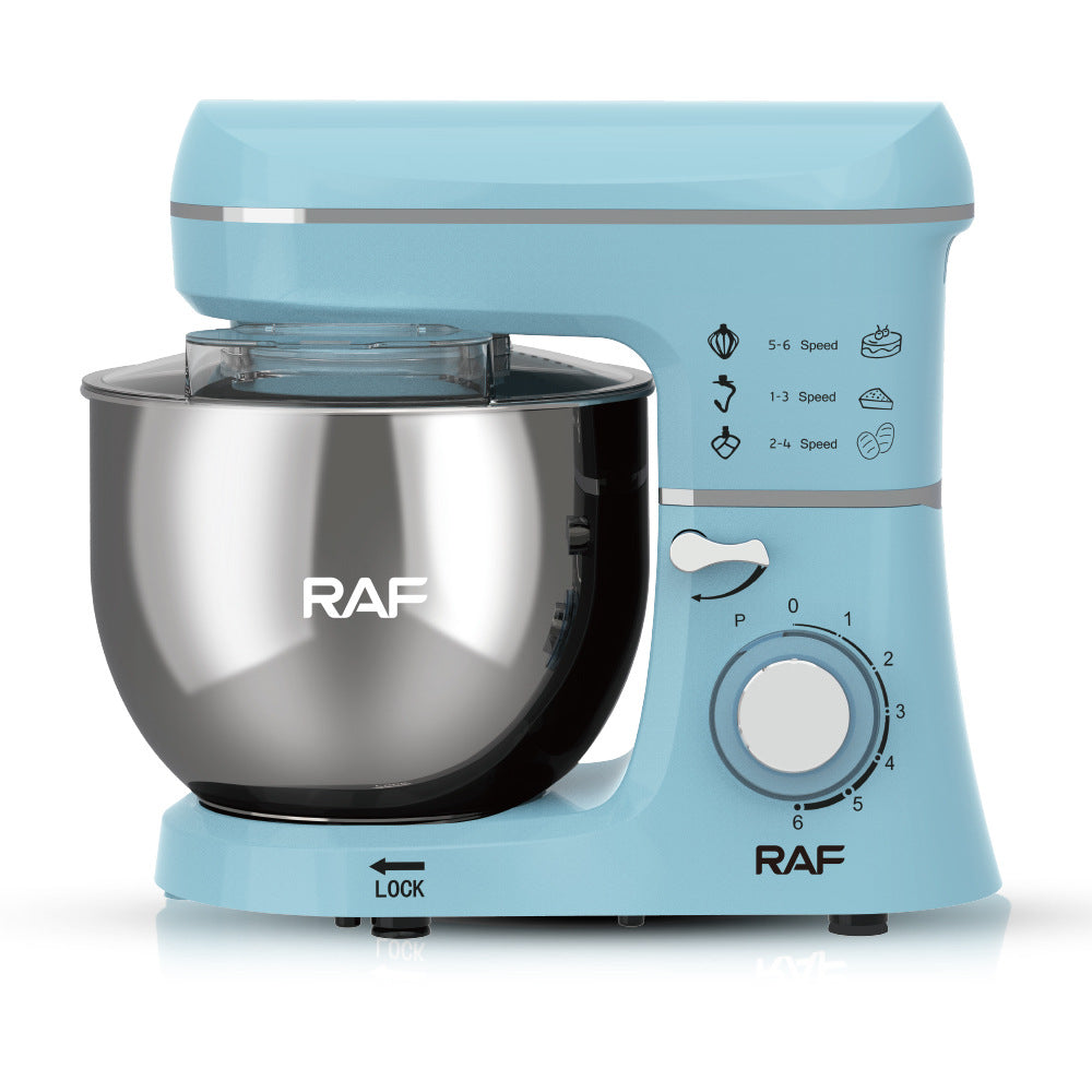 RAF EU Standard Kitchen Machine Stainless Steel Bowl High Power Dough Mixer Egg Beater Mixer Egg Beater