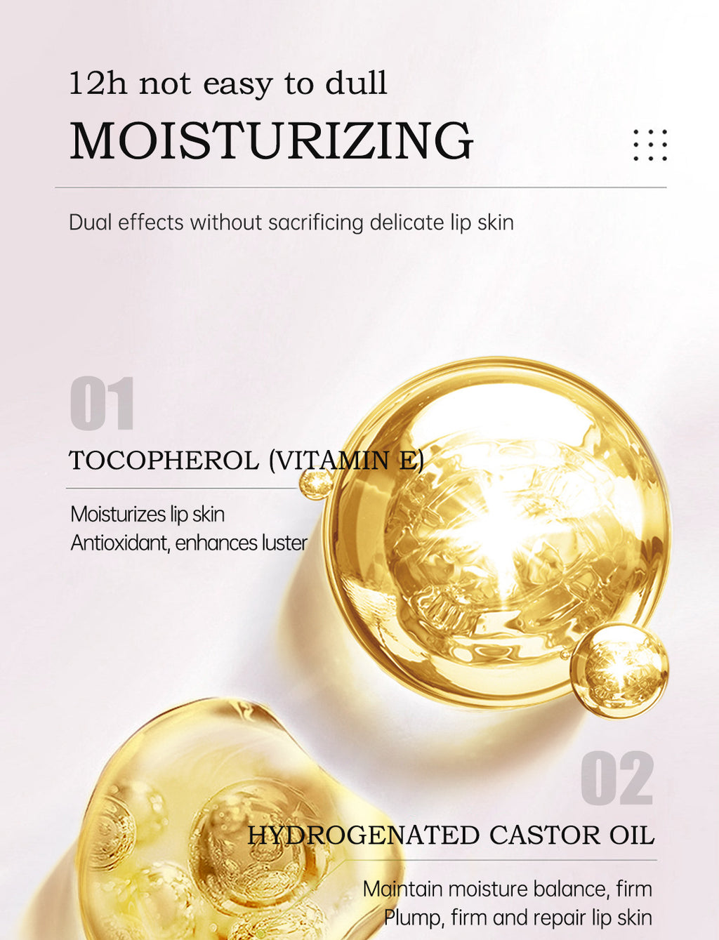 Specially designed for makeup, non-smudging, non-stick cup lipstick, pearlescent moisturizing lipstick, pearlescent nourishing moisturizing color-changing lip balm