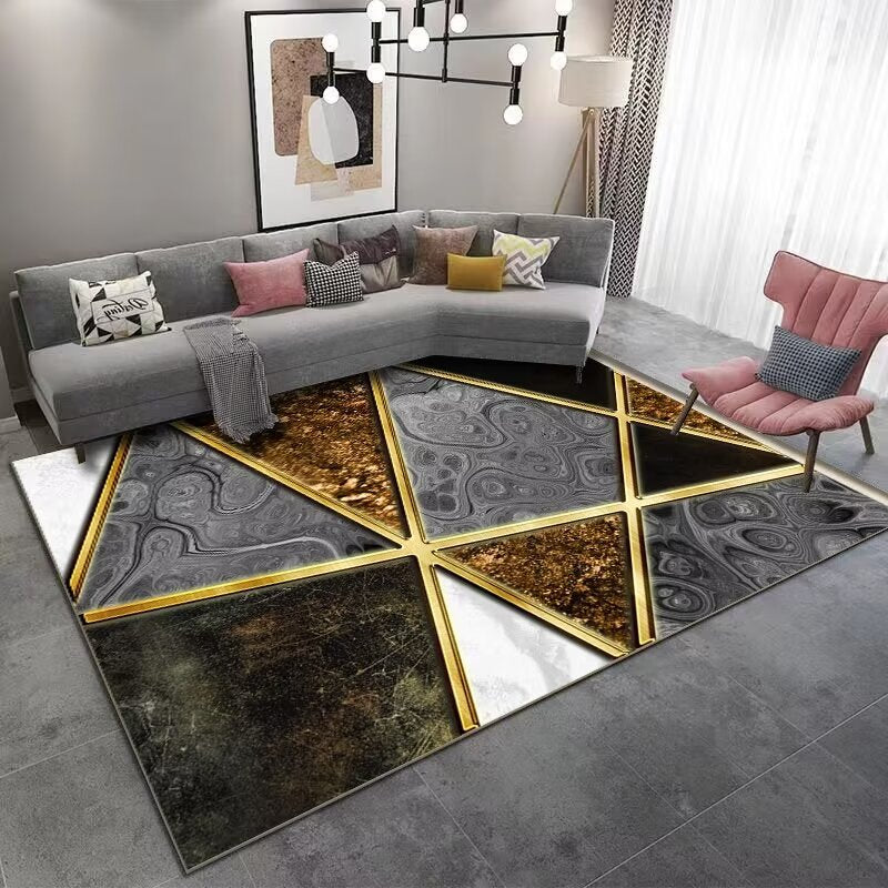 High-End Living Room Sofa Coffee Table Rug Light Luxury New Chinese Style Nordic Simple Modern Abstract Bedroom Full Carpet