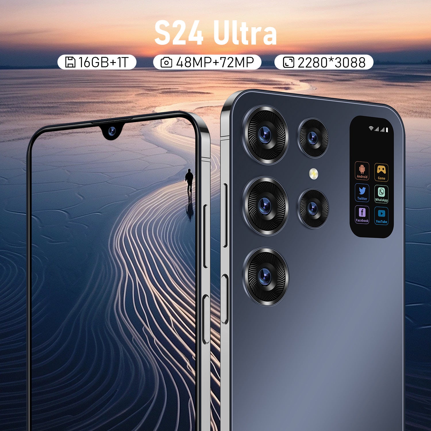 Hot-selling Mobile Phones S24 Ultra Large Screen5G Android Intelligence16+1T Wholesale Factory Price for Mobile Phones