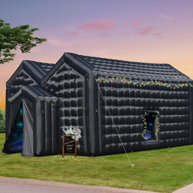 Low Price Single Fabric Inflatable Commercial Event Tent Club Colorful Spotlight Smoke Portable Inflatable Bar