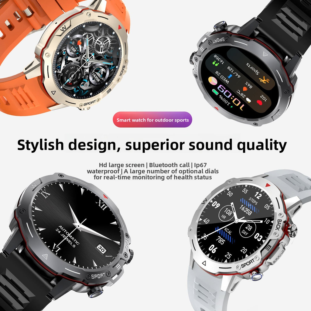 G102Smart Watch1.39inch Bluetooth Call Heart Rate Pedometer Sleep Monitoring Message Reminder Sports Waterproof Shockproof Dustproof