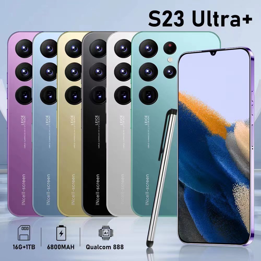 Mobile Phone Brazilian Overseas Warehouse S23ultra16+1T Ultra-large Screen Stylus Pen Full Screen New Model