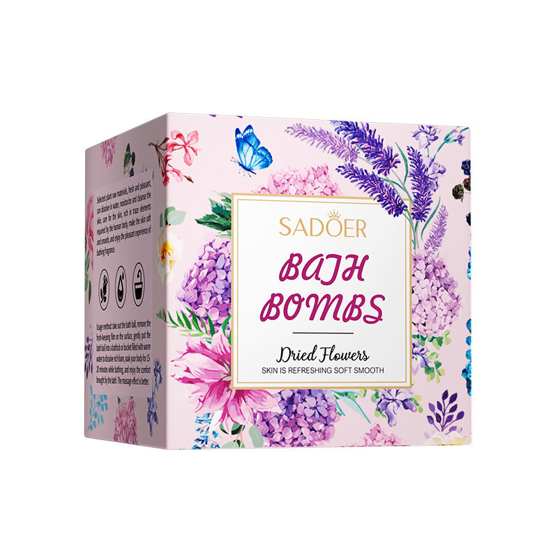 Dried Flower Explosive Bath Salt Ball100gSADOER Clean Fragrance Bath Ball  Wholesale