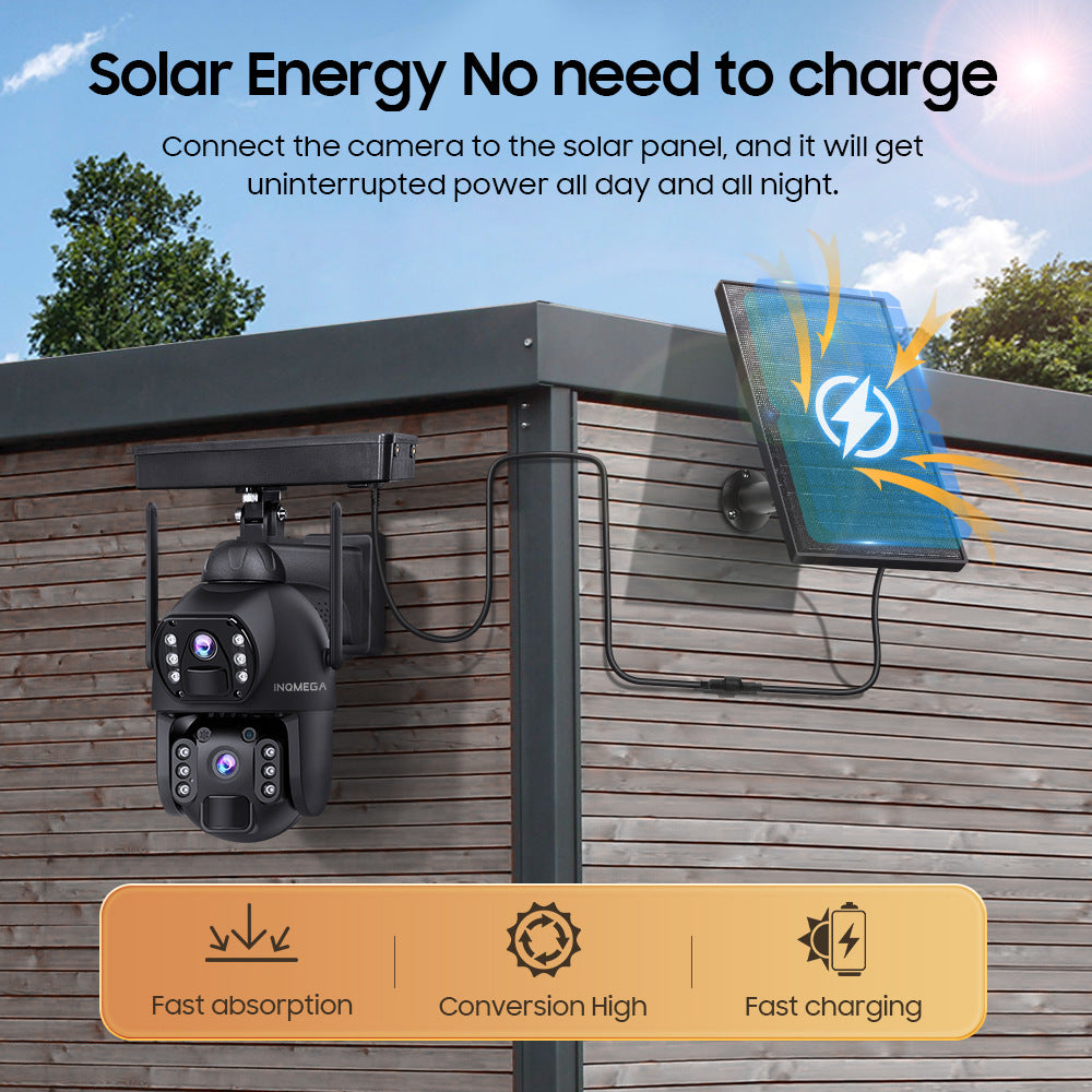 New Products from Manufacturers AOV Solar-powered Camera6MP High Definition Full Color Low Power Consumption4G Dual Camera Dual Screen