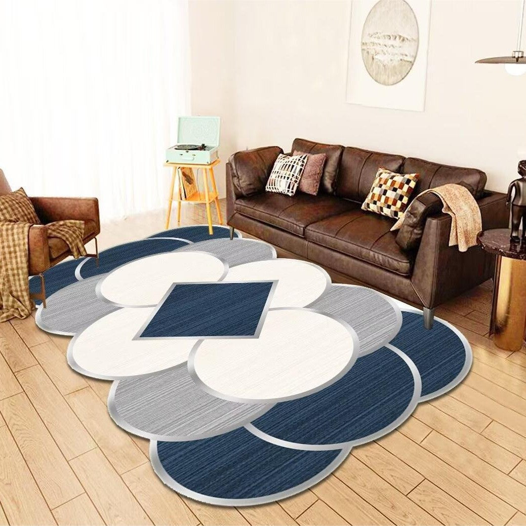 Crystal Velvet Carpet Full Coverage Living Room Non-Slip Coffee Table Rug Chinese Classical Home Bedroom Bedside Rug One Piece Dropshipping