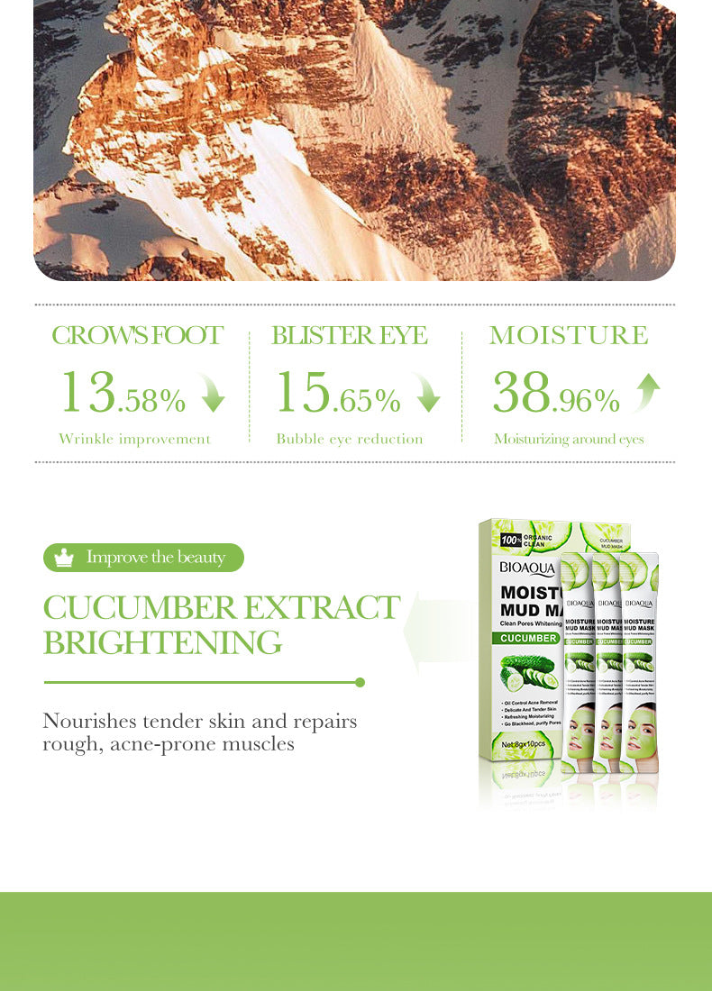Cleansing Mask BIOAOUA Cucumber Pore Cleansing Smear-On Portable Mud Mask   Wholesale