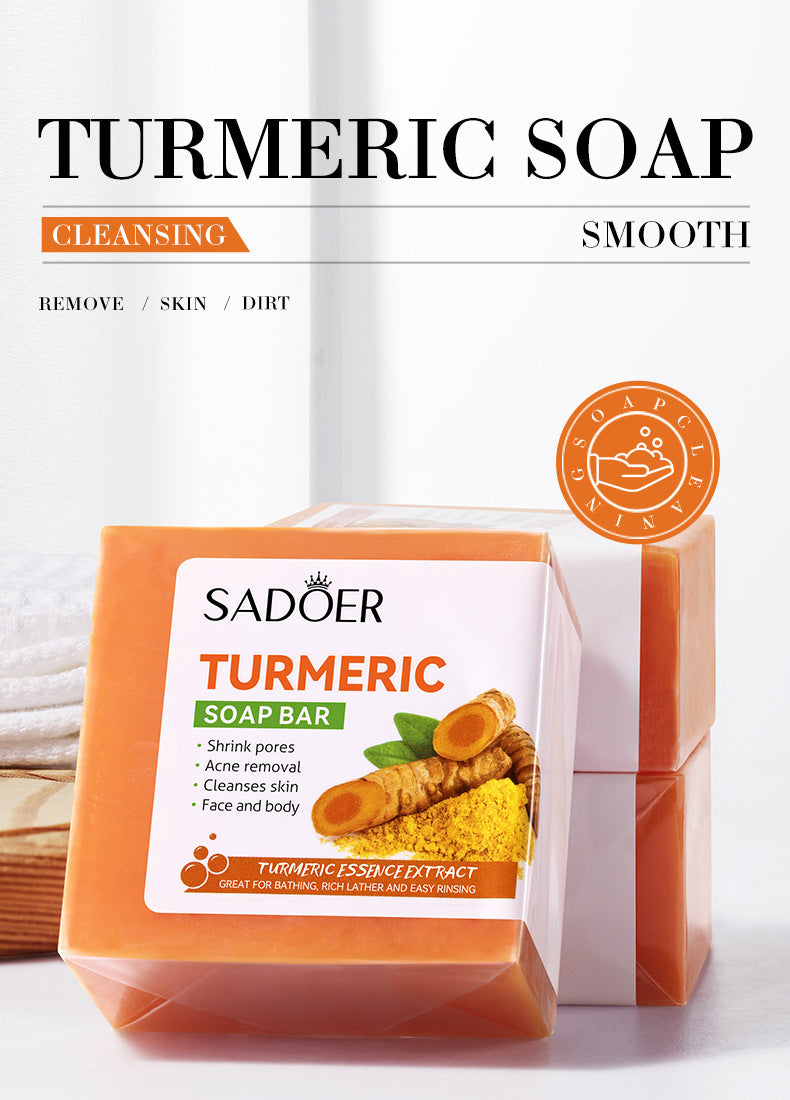 Turmeric Skincare Set SADOER Cleansing, moisturizing, hydrating five-piece set for  foreign trade wholesale