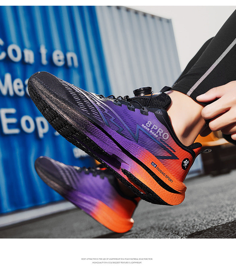 2025New8pro Full Palm Carbon Plate Racing Shock Absorption Running Shoes Men and Women Couples Rotating Buckle Youth Shoes Sports