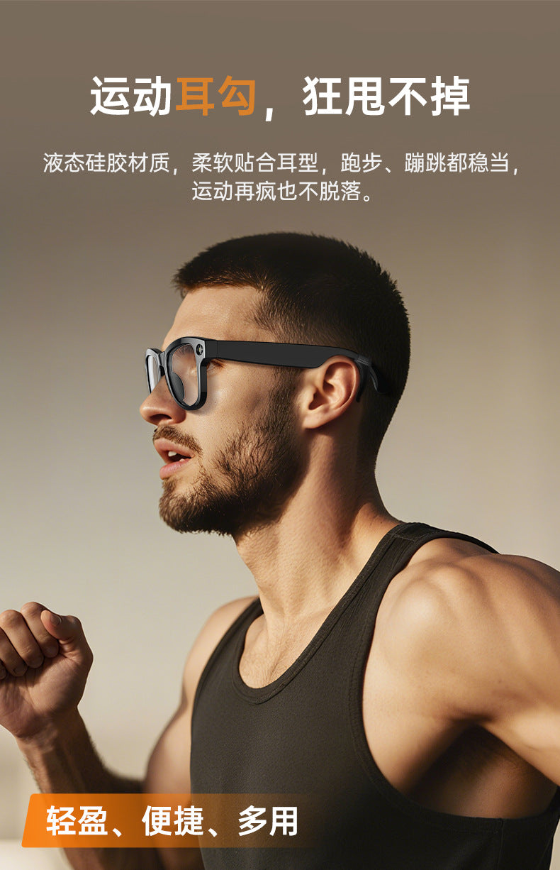 M02Smart Glasses80010000 Pixel Camera with Charging Case and Image Stabilization for Video Recording Ai Real-Time Translation32GB Memory