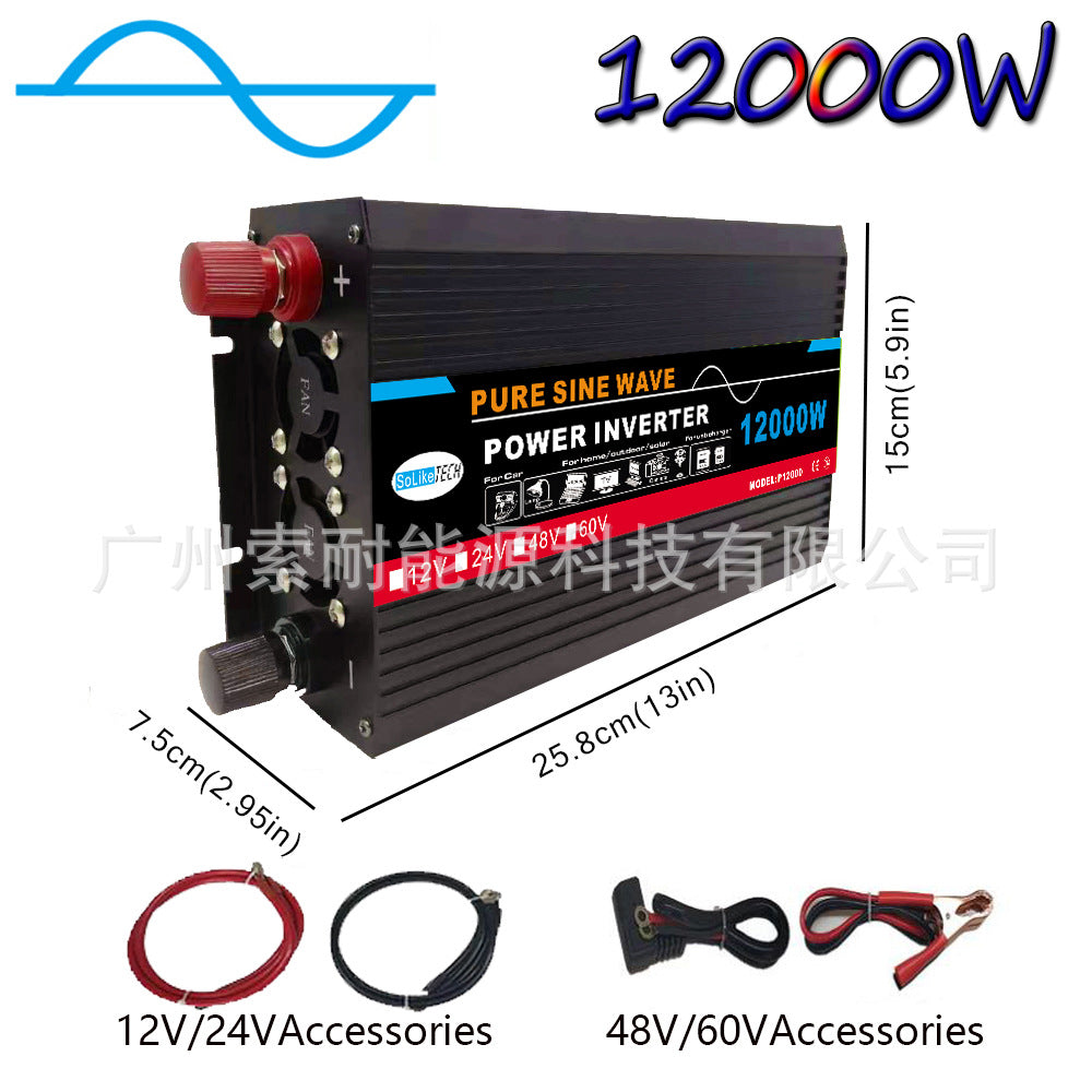 Pure Sine Wave Inverter Car Converter Car Inverter Power Supply DC12V/24V/48V/60V Turn AC220V