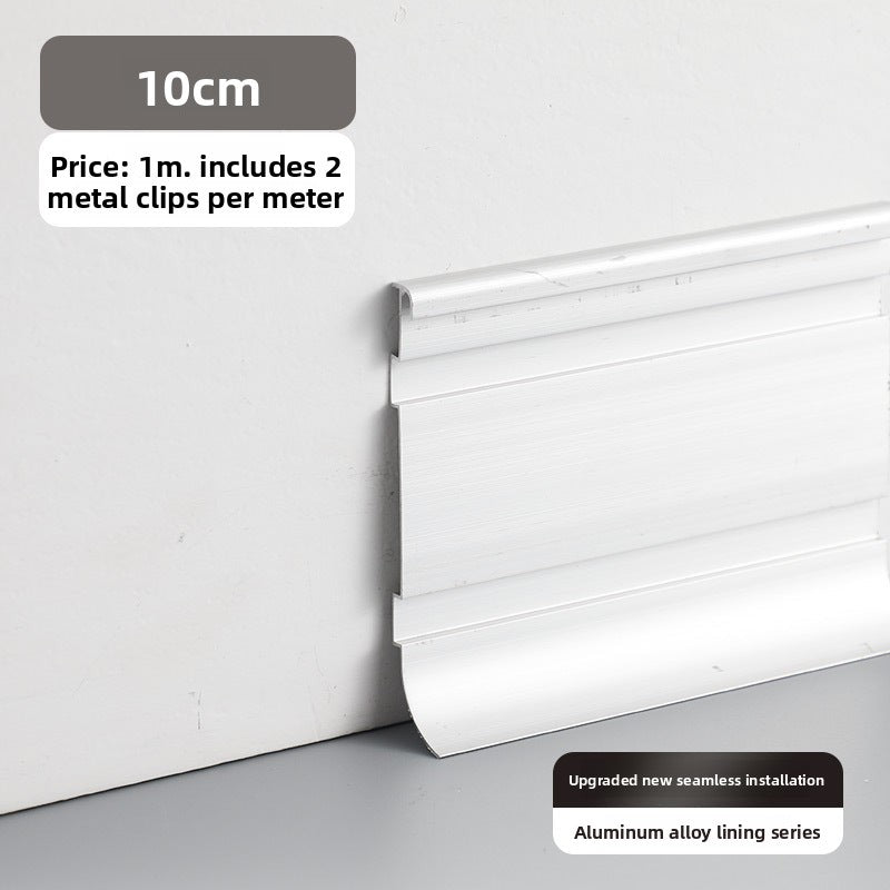 Aluminum alloy skirting board, floor edge trim strip for hospitals, hotels, and schools, thickened and wear-resistant aluminum alloy wall panel