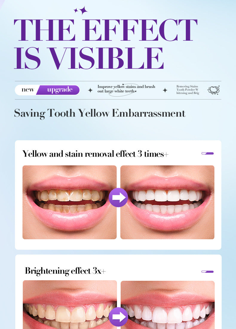 V34Toothpowder50g SADOER Whitening Deep Cleaning Whitening Teeth Cleaning Powder  Foreign Trade Wholesale