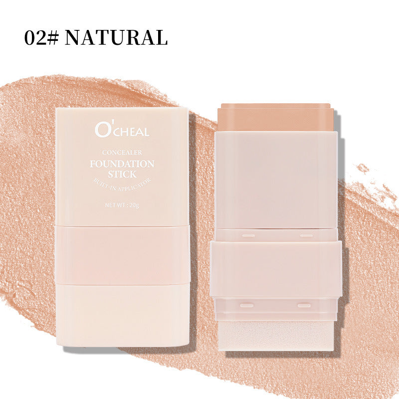 Cosmetic Non-Smudge Foundation Double-Ended Rotating Concealer Long-Lasting Waterproof Sweat Sponge Brush Head Cream Foundation
