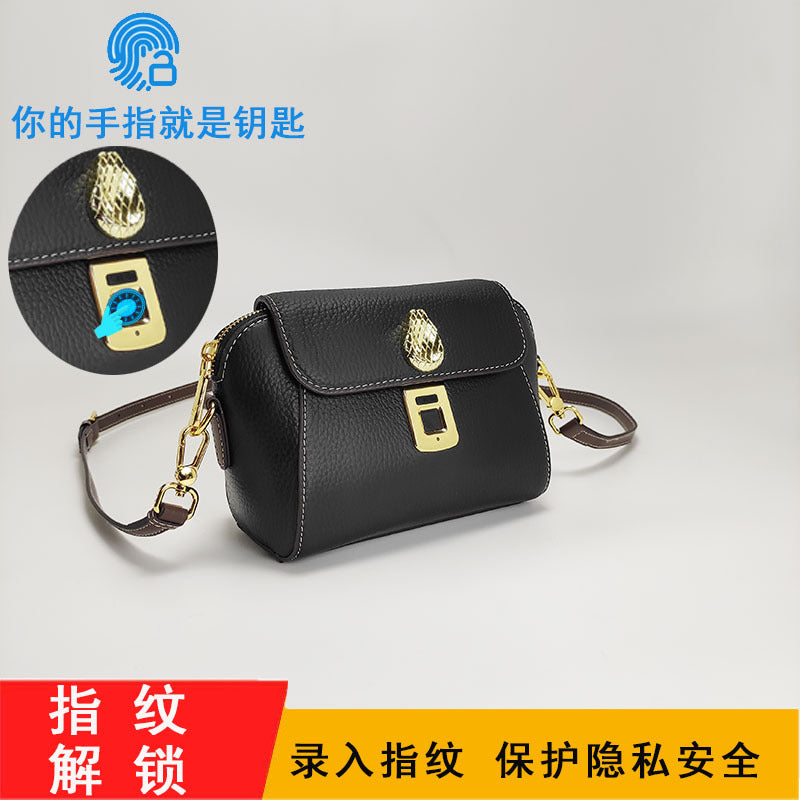 2025New Anti-theft Privacy High-end Fingerprint Lock Women's Bag Summer Fashion Genuine Leather Exquisite Crossbody Small Bag