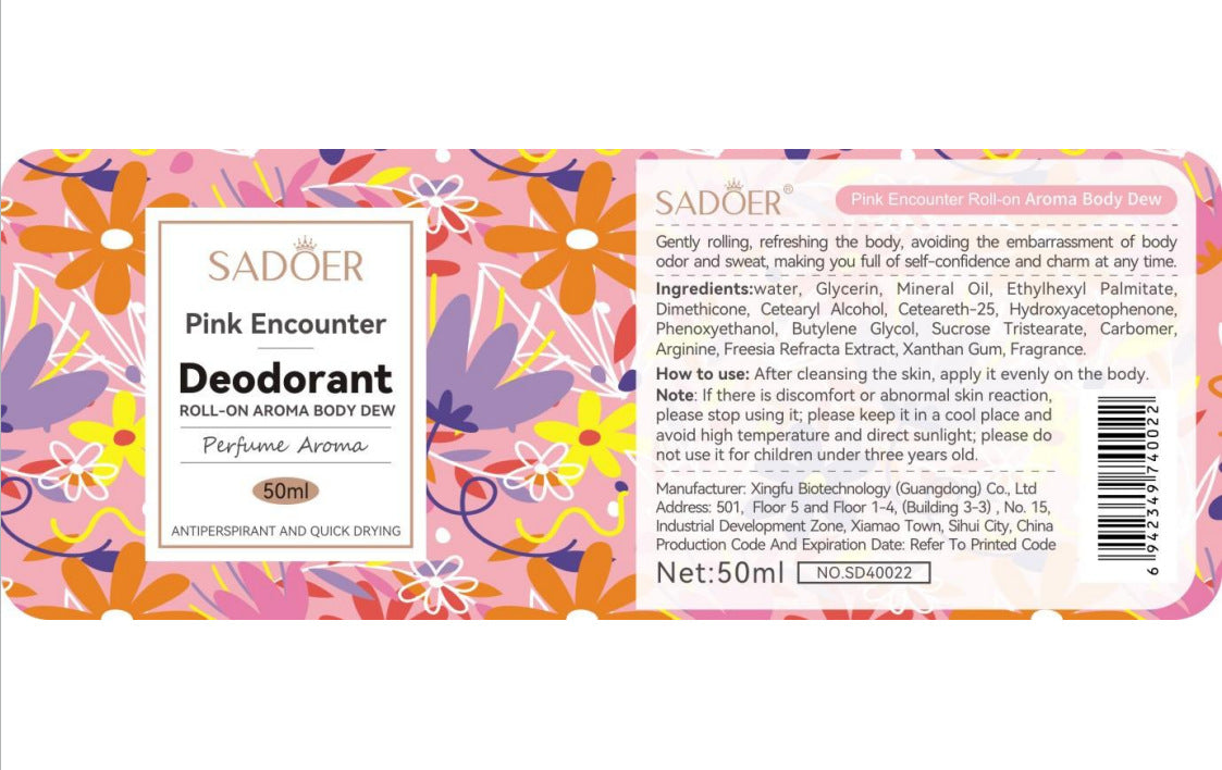 Antiperspirant SADOER Lan Feng Ling Roll-On Deodorant Portable Long-Lasting Fragrance  Wholesale