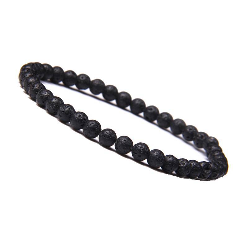 4mm Tiger Eye Stone Bracelet Small Natural Stone Striped Agate White Pine Beaded Moonstone Women's Bracelet
