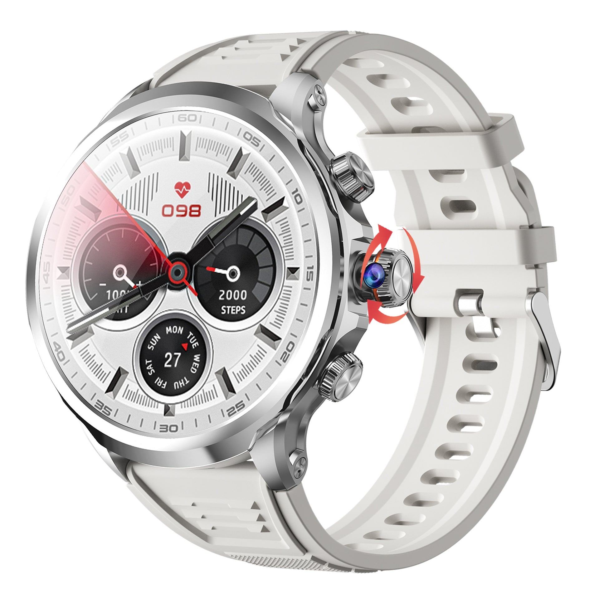 H18 Pro Smart Watch5G SIM Card Global Communication Google APP Download Rotating Camera Video Call Photo