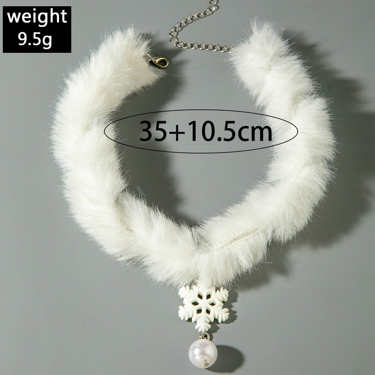 European and American Style Accessories Super Fairy Sweet Christmas Pearl Pendant Plush Necklace Light Luxury Fashion High-end Necklace Wholesale