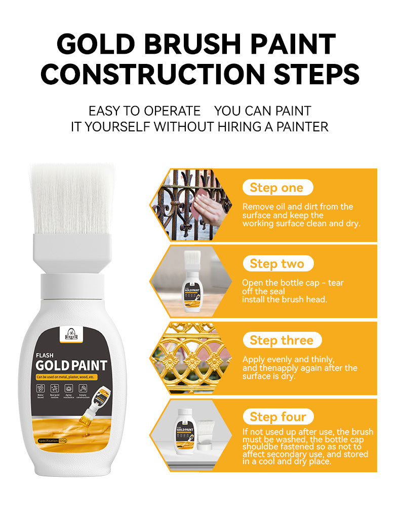 Lacquer Hero Glitter Gold Leaf Lacquer Gold Powder Lacquer Paint Super Bright Gold Lacquer Water-based Calligraphy Lacquer Water-based Gold Lacquer