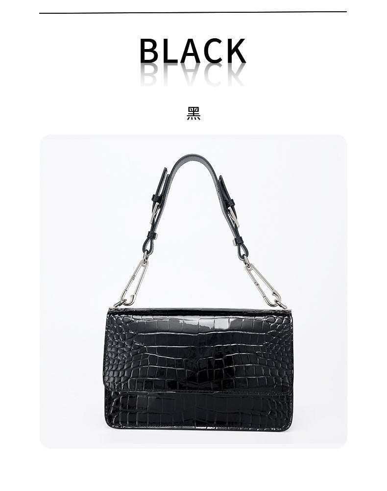 European and American Retro Trend Underarm Women's Bag Crocodile Pattern Single Shoulder Bag Versatile Fashion Crossbody Women's Bag