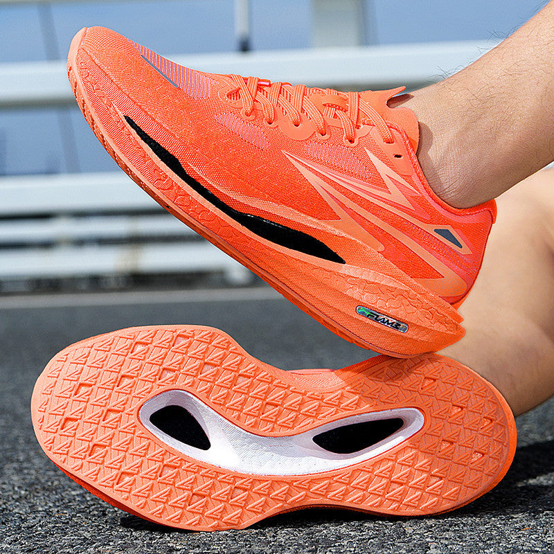 Fashion Four Seasons New Popcorn Carbon Plate Breathable Couple Running Shoes Comfortable Unisex Sports Shoes