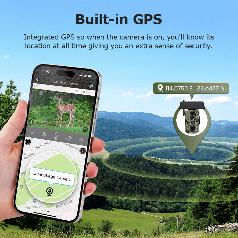 North and South America4G Solar Camera Black Light Full Color Night Vision Outdoor Forest AI Animal Recognition Machine