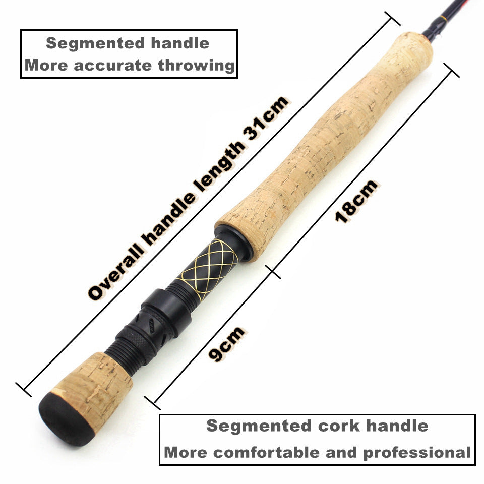 7/8#Carbon Fly Rod4Portable Fly Fishing Rod M Fast Adjustable European and American Style Popular Fishing Rod for Stream Lure Fishing