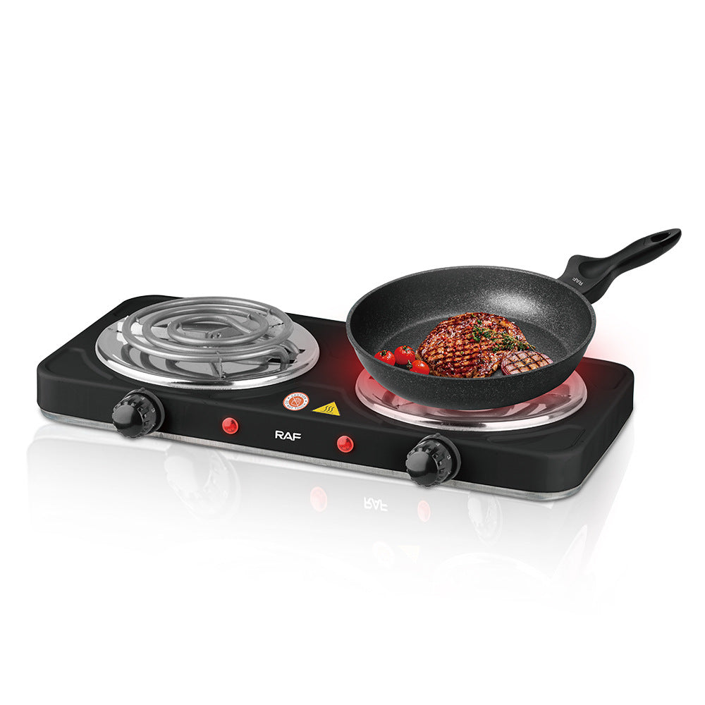 RAF Double-Head Electric Ceramic Stove Small Household Appliance Multi-Functional Cooking Coffee Stove Household Small Electric Stove Wholesale R8020