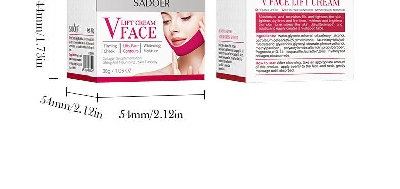 V Face Tightening Cream30gSADOER Facial Lifting and Firming Skin Facial Cream  Foreign Trade Wholesale