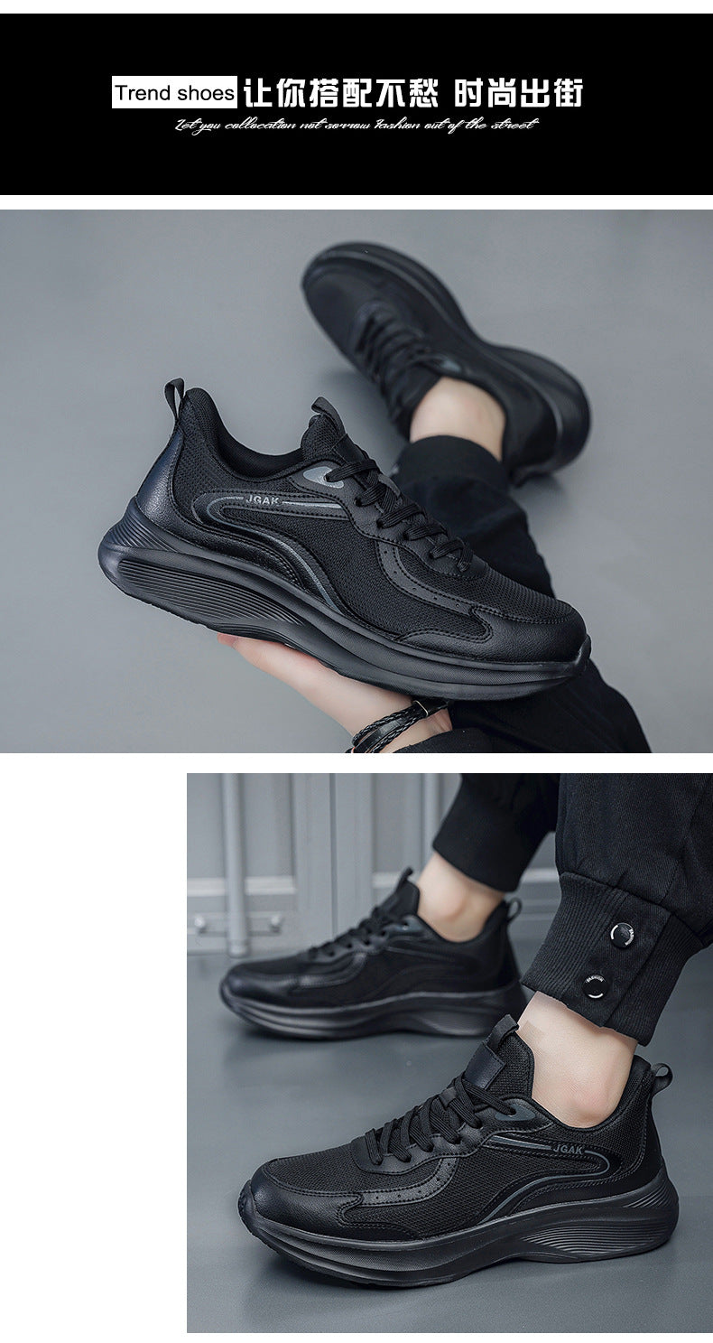 Plus Size Men's Fashion Casual Sneakers Trendy Versatile Breathable Mesh Shoes Lightweight Running Shoes Luxury Travel Shoes