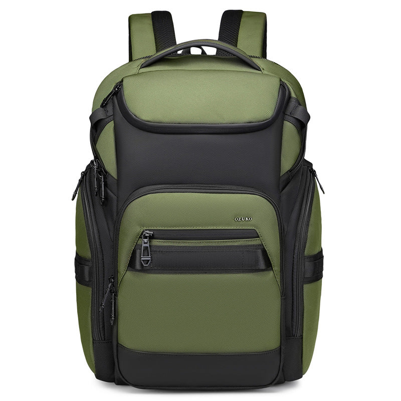 OZUKO Business Backpack Men's Computer Backpack Waterproof Large Capacity Commuting Simple High-end School Bag