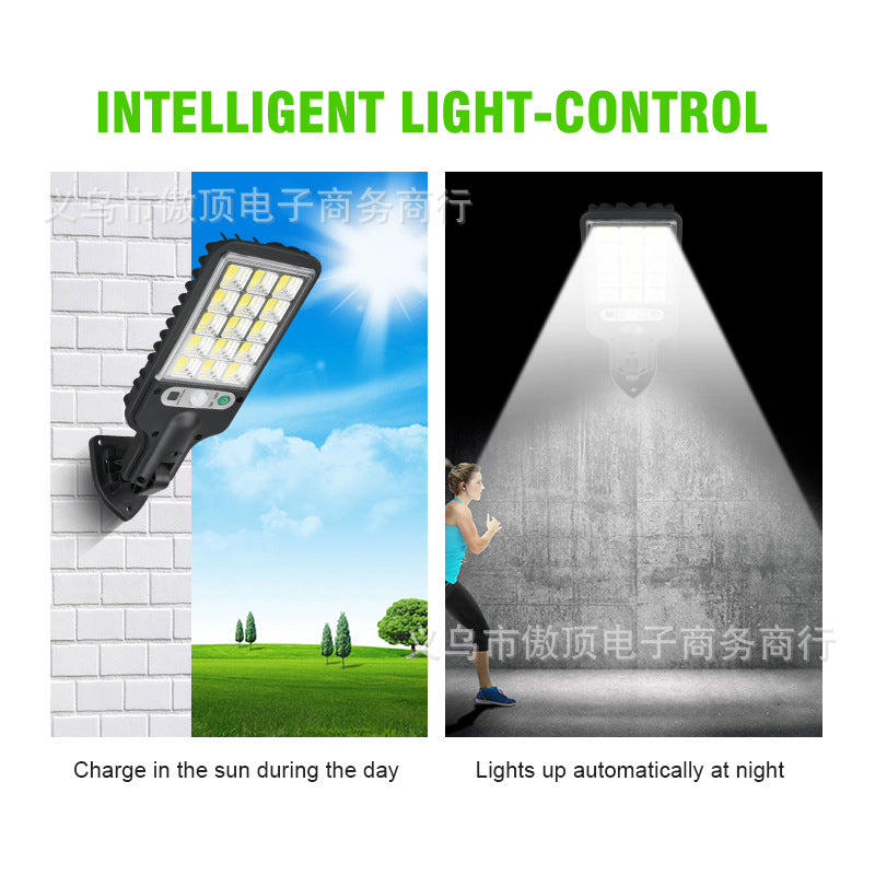New Solar Street Light LED Outdoor lighting human body sensor garden light with remote control wall lamp Waterproof