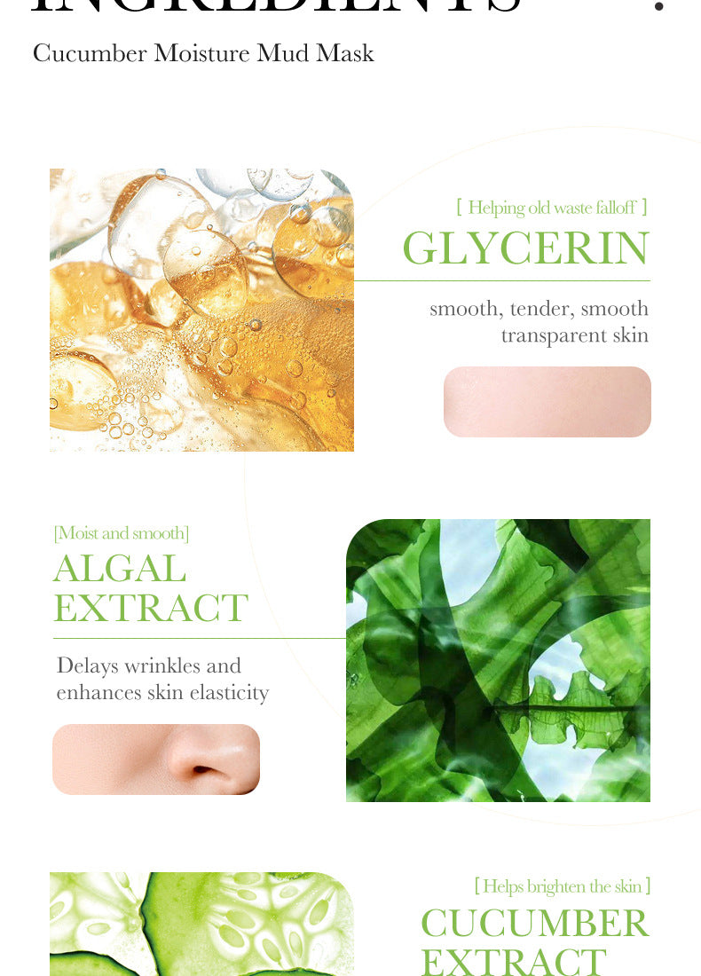 Cleansing Mask BIOAOUA Cucumber Pore Cleansing Smear-On Portable Mud Mask   Wholesale