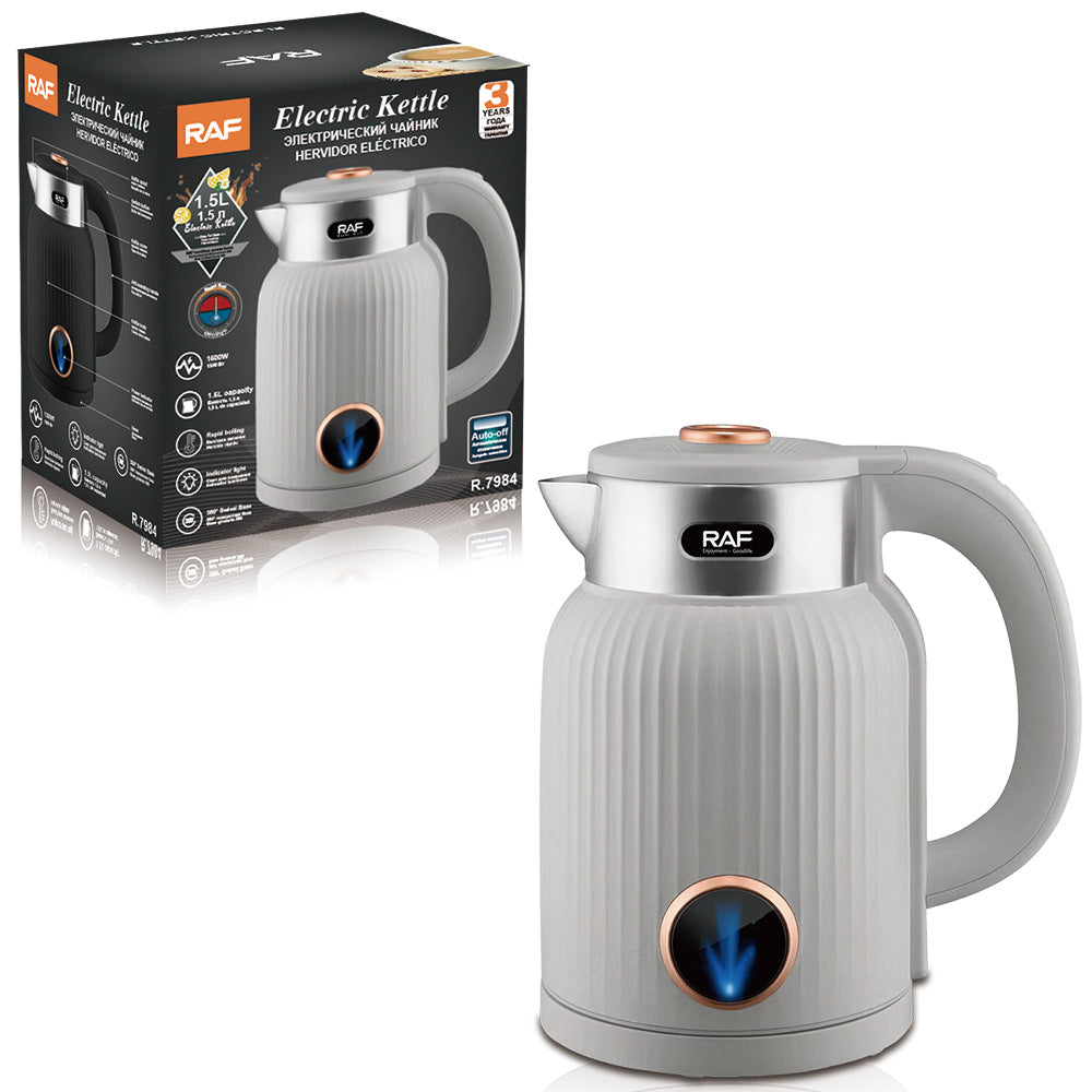 RAF European and American Standard Anti-Dry Burn1.6L Electric Kettle Double Layer Stainless Steel R7984
