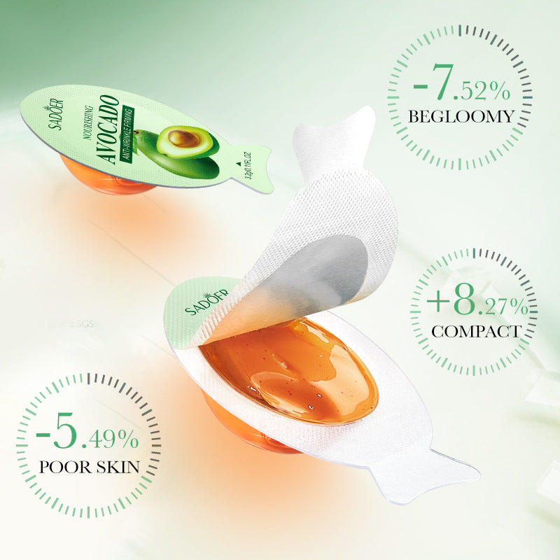 Sleep Mask SADOER Avocado Portable Smear-On Nourishing Anti-Wrinkle Freeze Mask Cross-Border Foreign Trade Wholesale